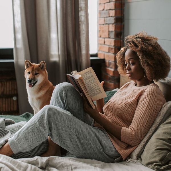 Woman reading.