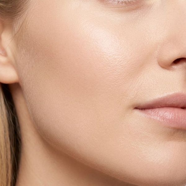 Close-up of skin texture highlighting concerns treated by microneedling