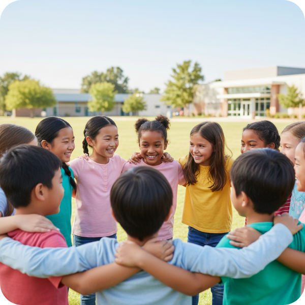 children in a circle
