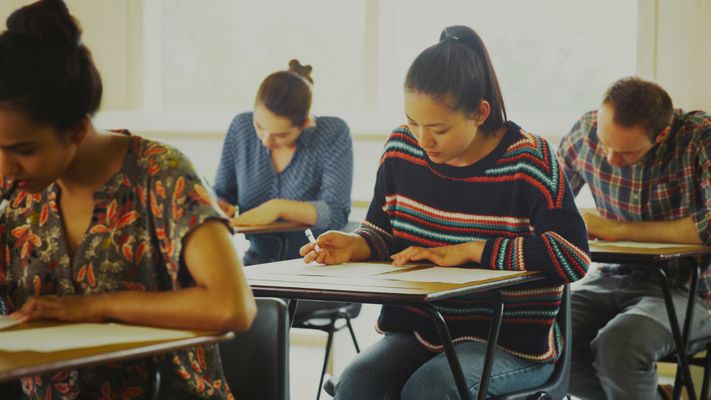 Students at desks