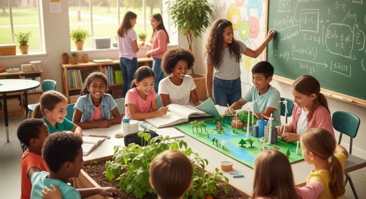 students at school