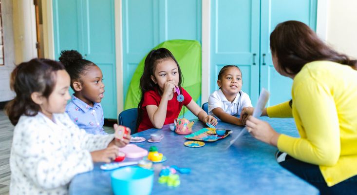 children at preschool