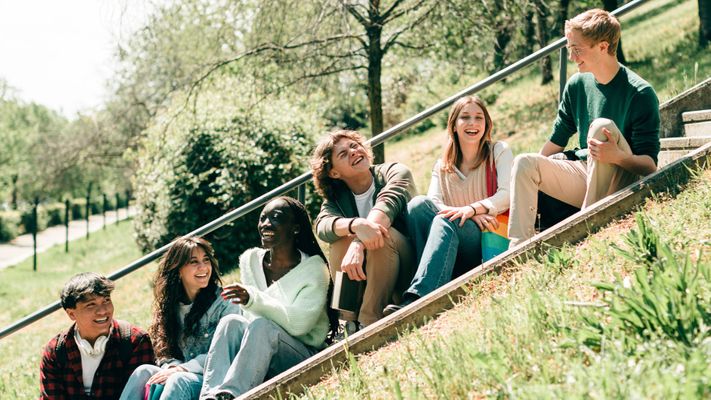 group of students smiling