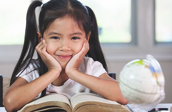 little girl with a Bible