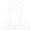 a worker in safety gear icon