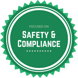 Focused On Safety and Compliance Trust Badge