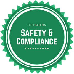 Focused On Safety and Compliance Trust Badge