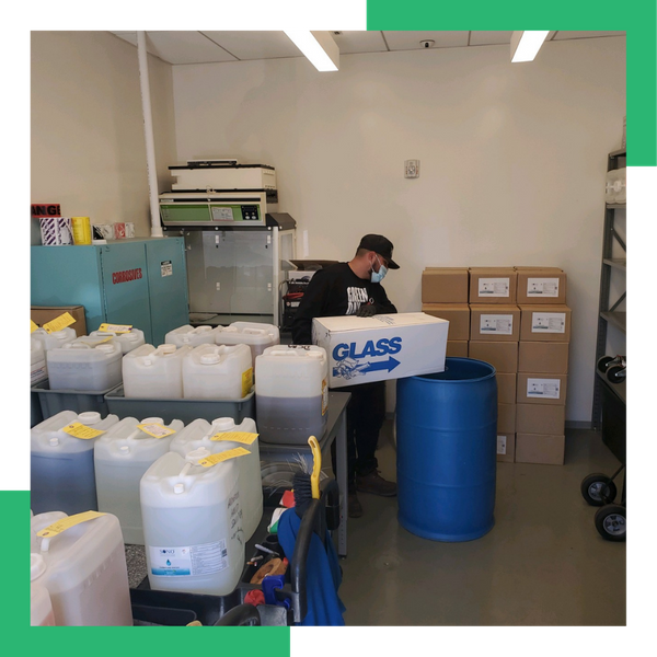 lab being cleaned by a professional cleaning crew