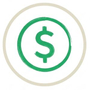 Cost-effective environmental solutions dollar icon