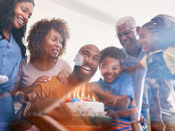 Family together during birthday