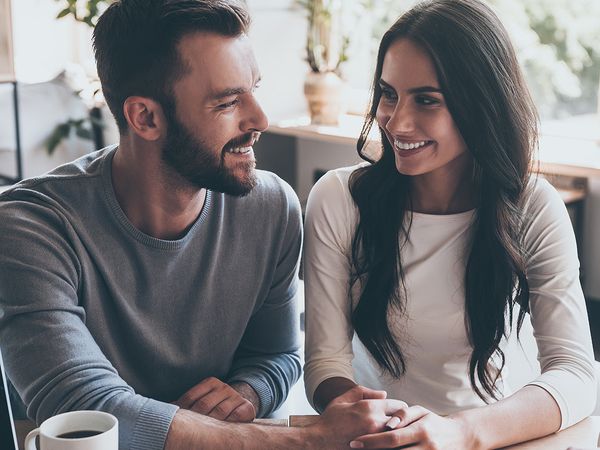 Young couple smiling together