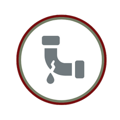 leaking pipe icon