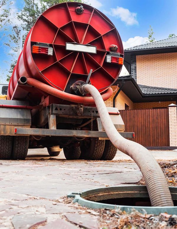 truck pumping out sewer