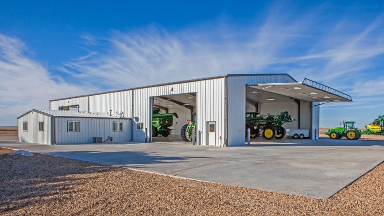 machine shed on a farm