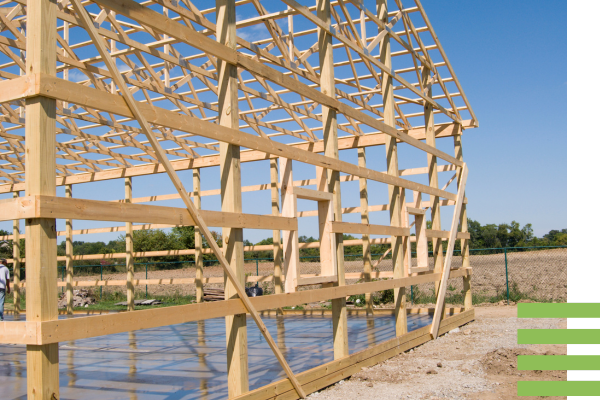 barn being built. 