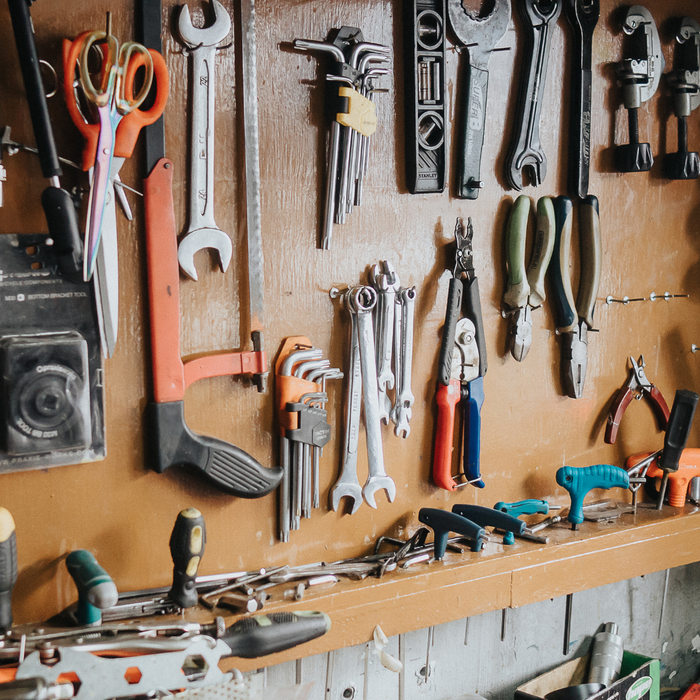 tools on wall