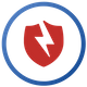 icon of shield with lightning bolt icon of shield with lightning bolt