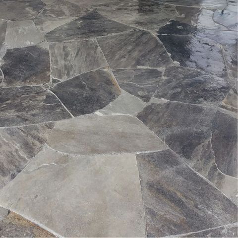 a stone floor