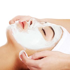 Image of a woman getting a facial