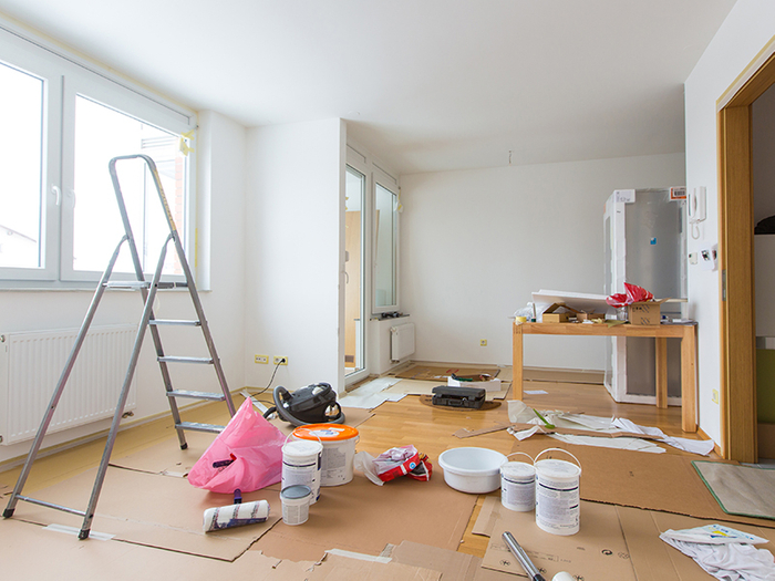 Image of a room in the process of renovation