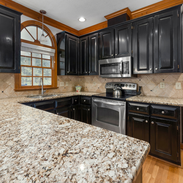 stone countertops in kitchen
