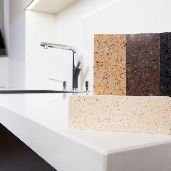stone slab sitting on countertop