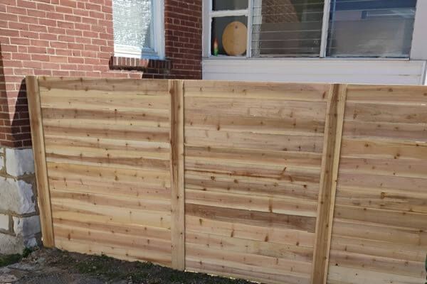 new wooden fence