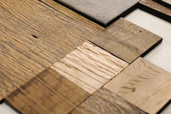 swatches of various wood floorings