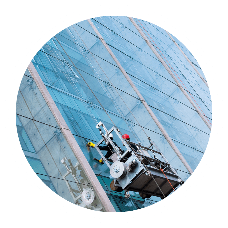 Premium Photo  Window cleaning in high-rise buildings, houses with a brush.  window cleaning brush. large window in a multi-storey building, cleaning  service. dust removal and glass washing.