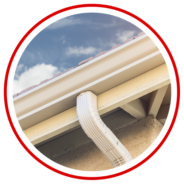 Image of professionally cleaned gutters. 