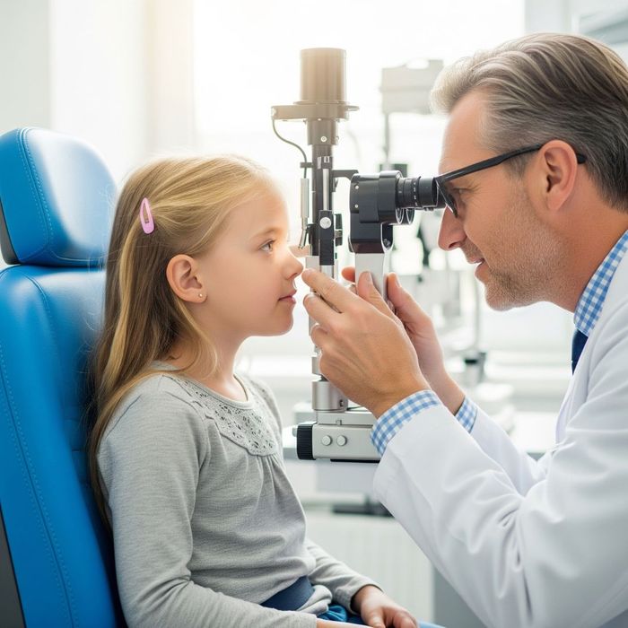 child's eye exam