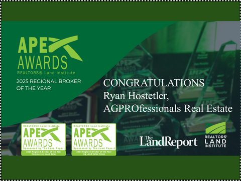 2025 Apex Award Realtors Land Institute Regional Broker Awards - AGPROfessionals Real Estate.png
