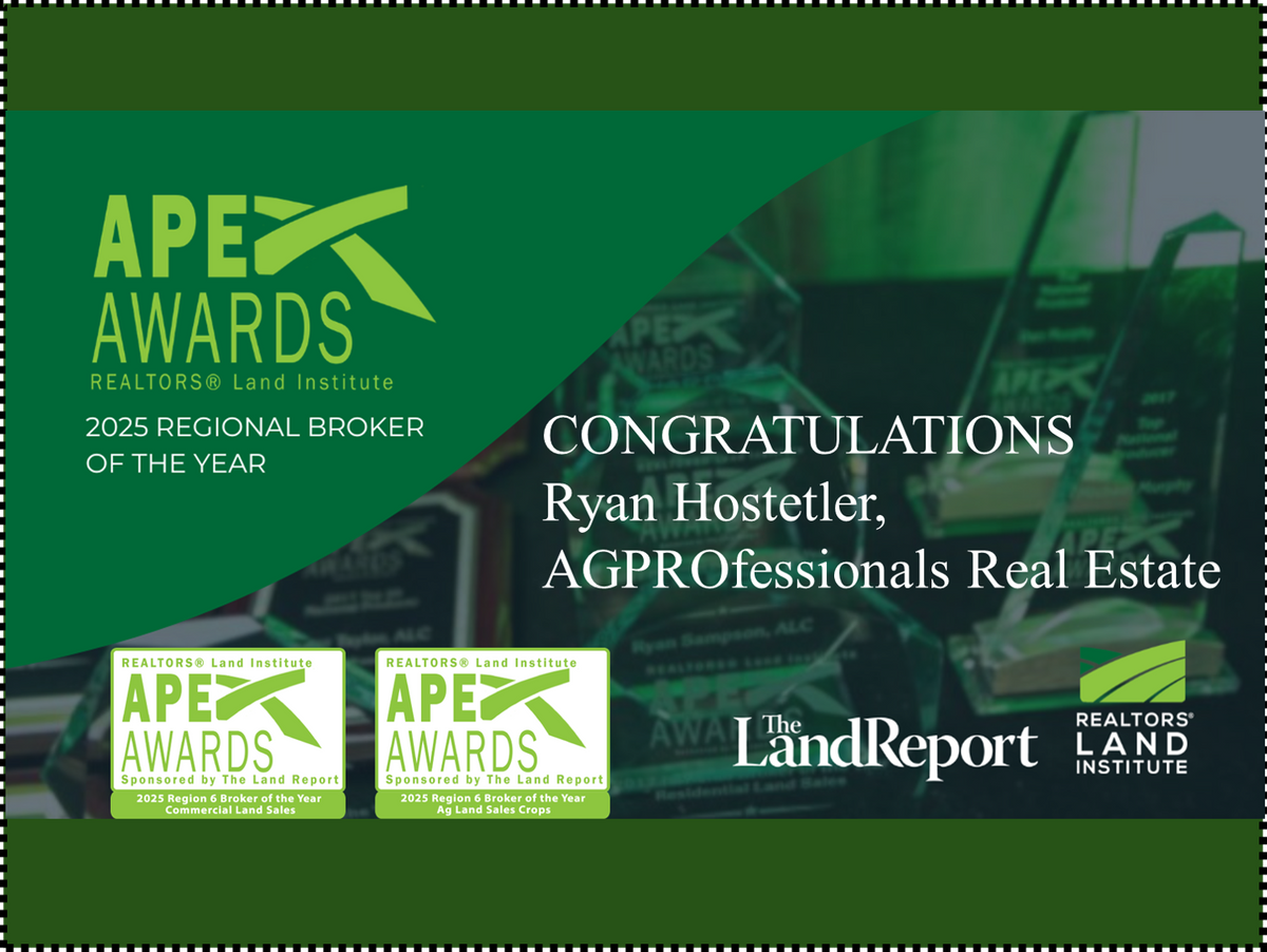 2025 Apex Award Realtors Land Institute Regional Broker Awards - AGPROfessionals Real Estate.png