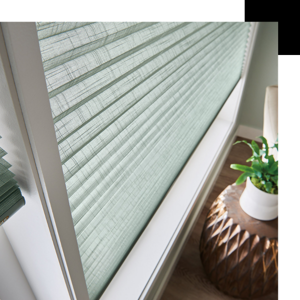 blue green window treatments