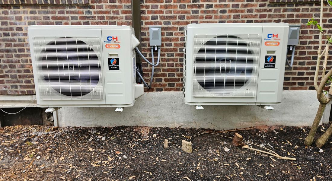 2 outdoor hvac units