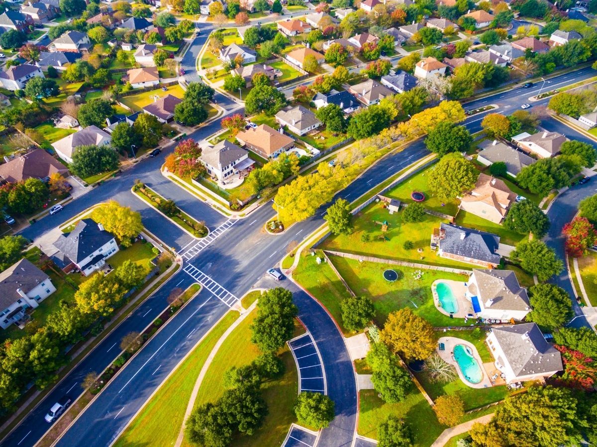 neighborhood aerial view