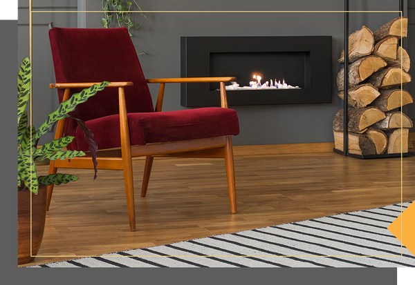Image of a nice living room with hardwood floors