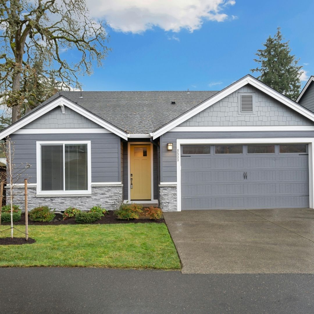 House with blue siding