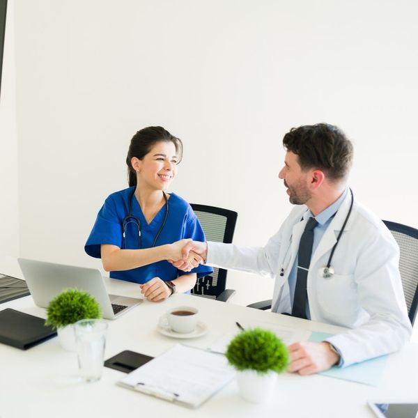 doctors shaking hands