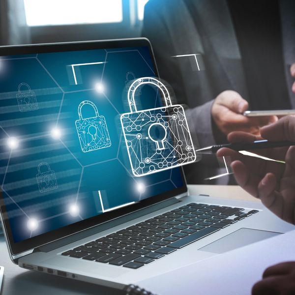 cyber security on a laptop