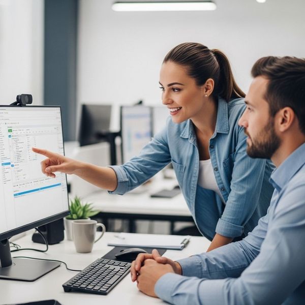 business associates working together