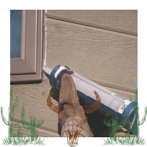 sealing a crack around windows