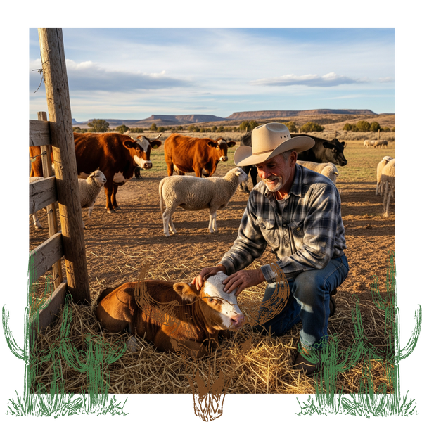 Rancher with cows