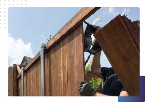wood fence installation