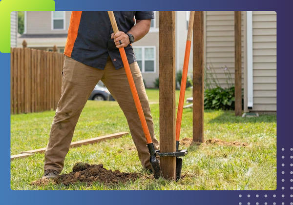 professional fence post installation