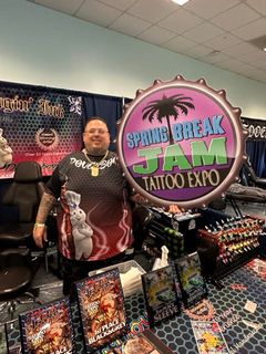 Tattoo booth at Spring Break Jam