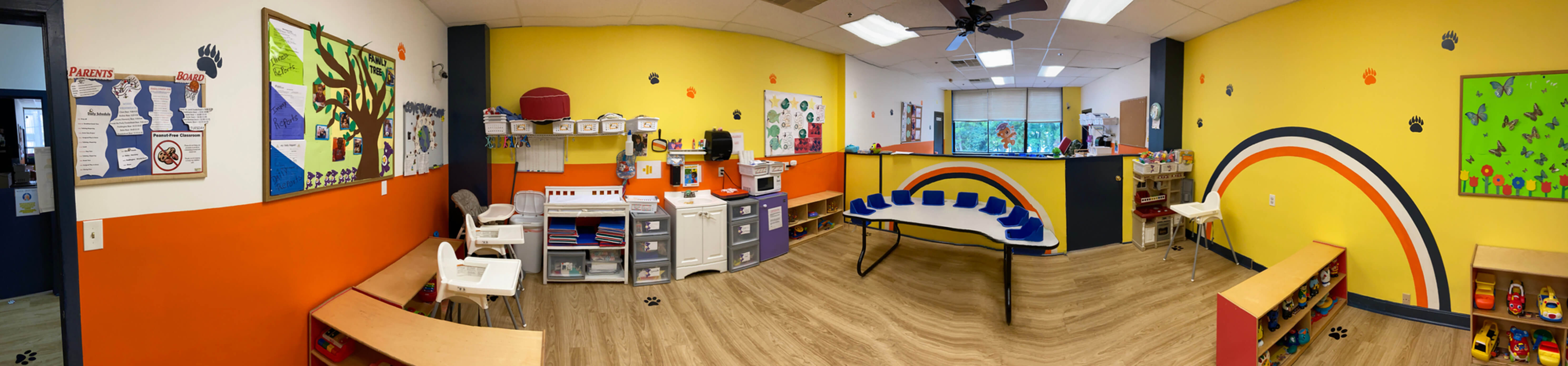 Interior area of The Teddy Bear Village child care center