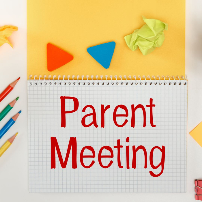 a parent meeting sign