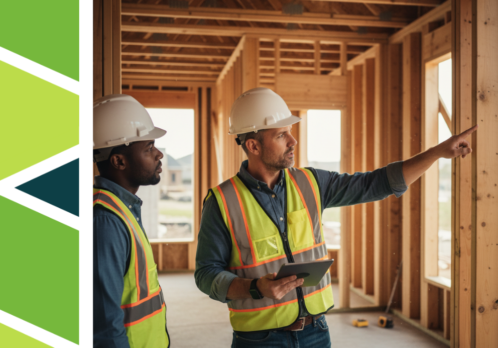 home contractors working on a new build