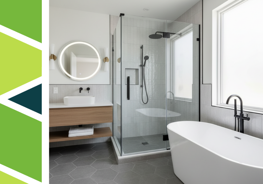 renovated bathroom in a home